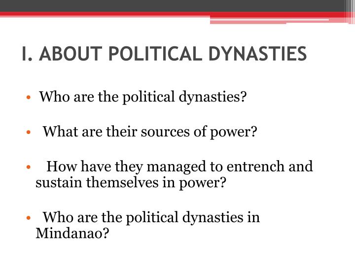 political dynasties thesis statement brainly
