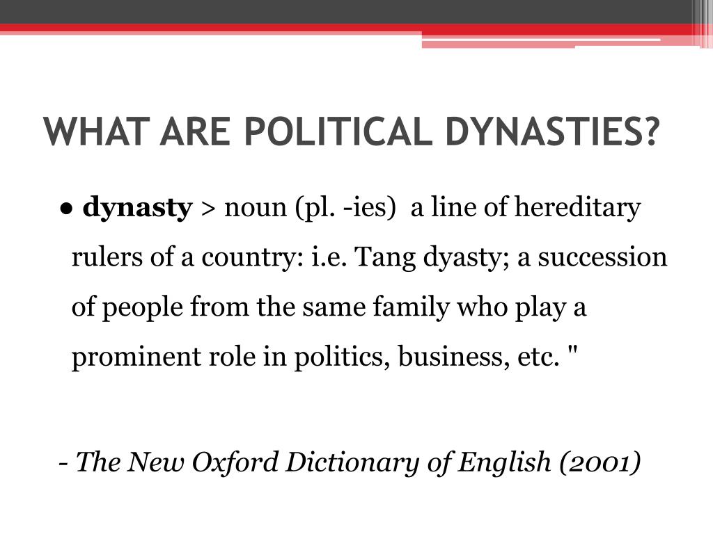essay on political dynasty