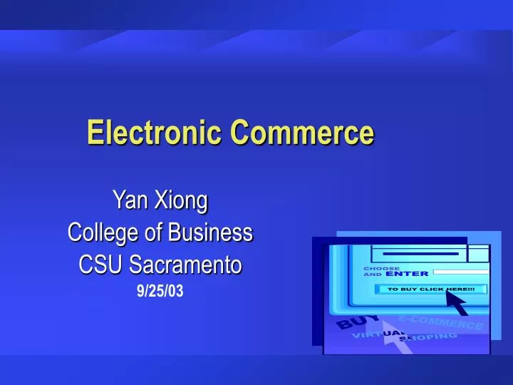 electronic commerce n.