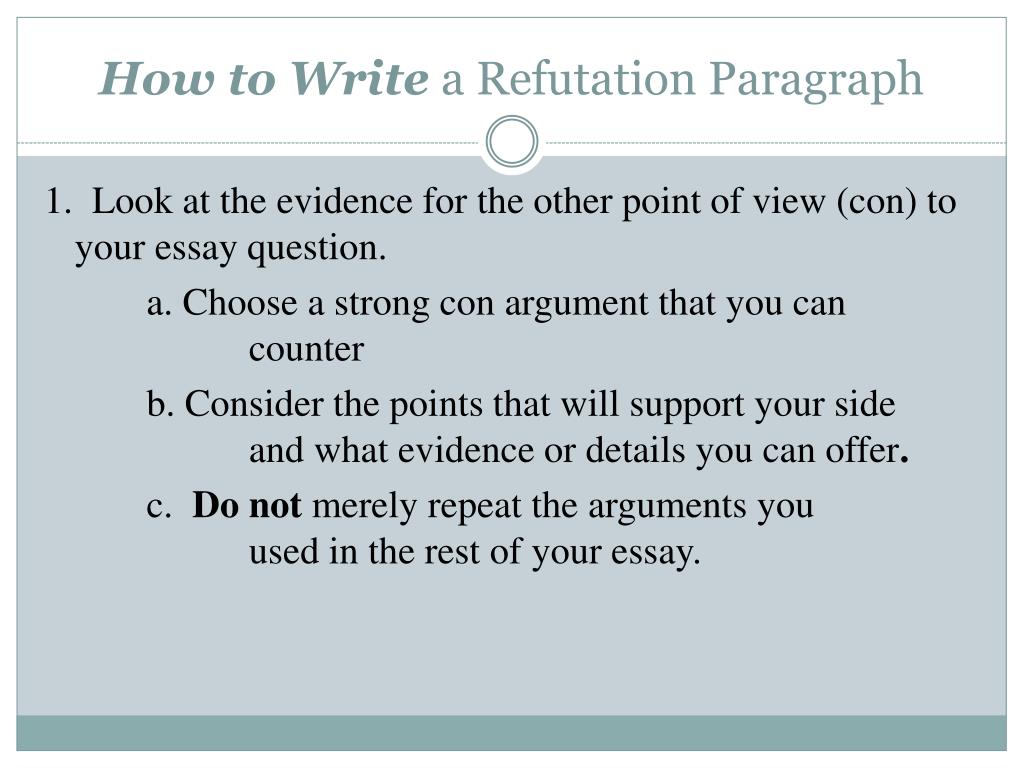 refutation in persuasive essay