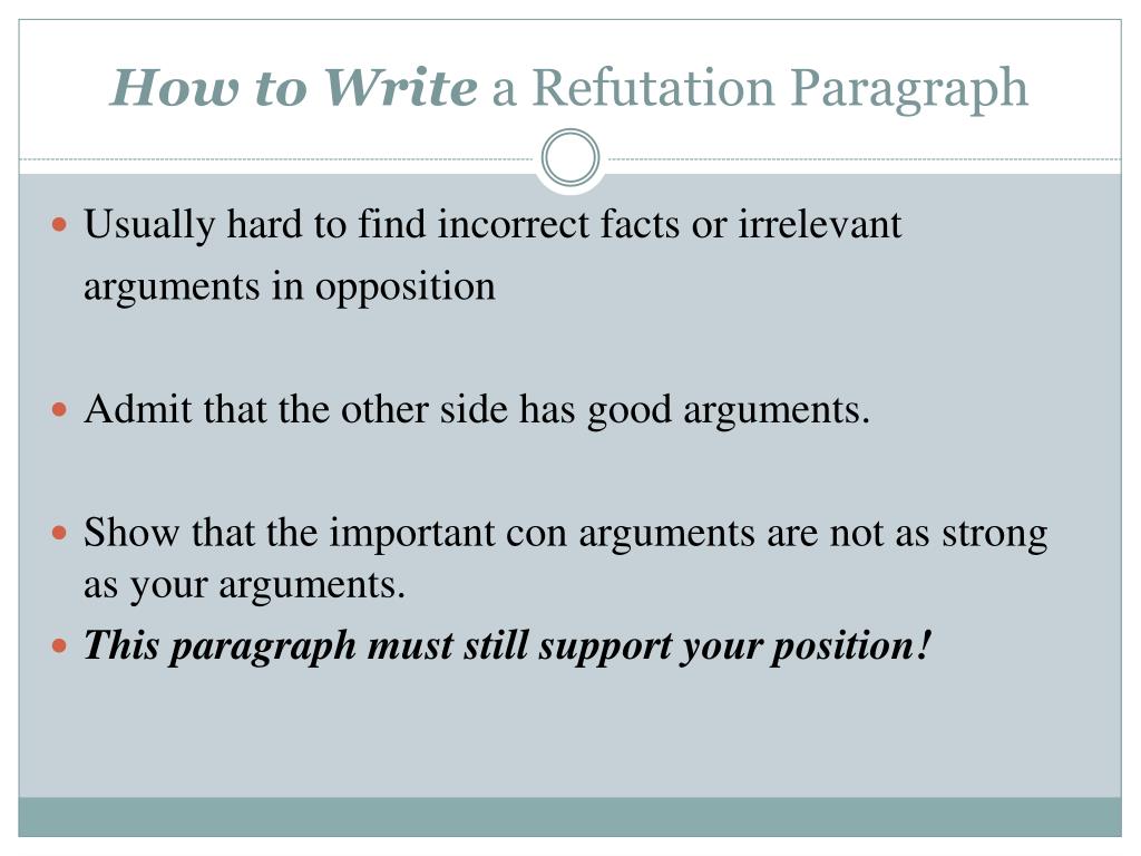 refutation persuasive essay