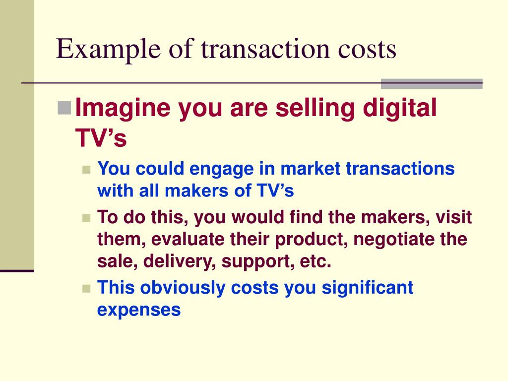 transaction cost transaction cost