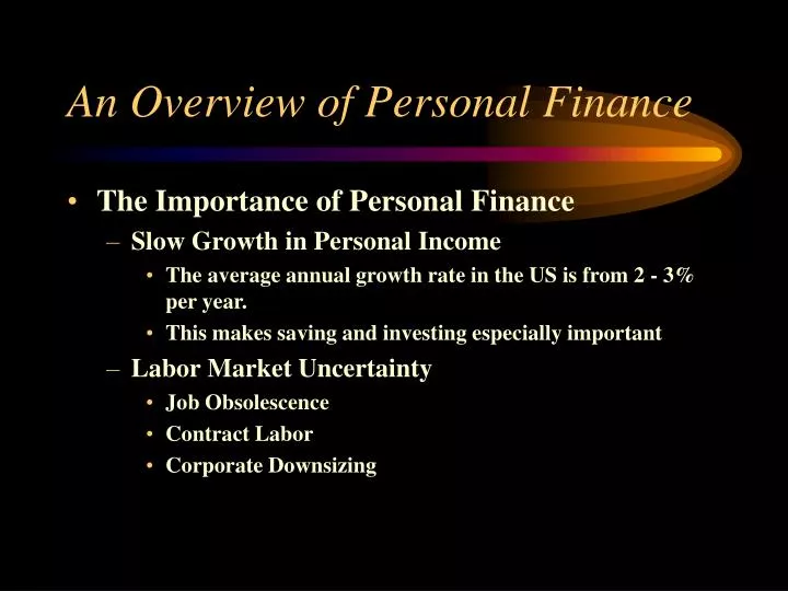 personal finance multimedia presentation