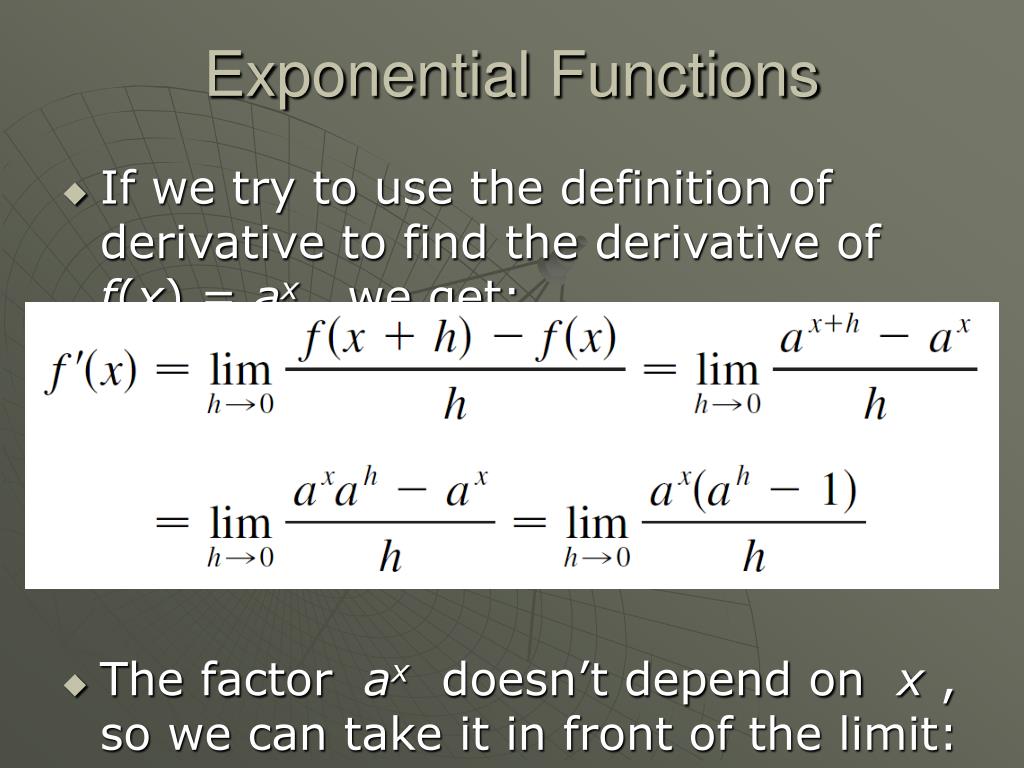 PPT - Section 3.1 Derivatives of Polynomials and Exponential Functions ...