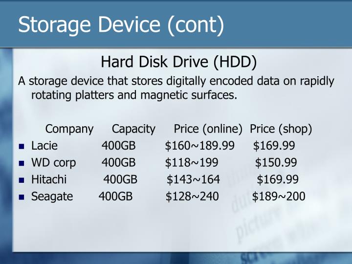 PPT - Hardware: Storage Devices PowerPoint Presentation 