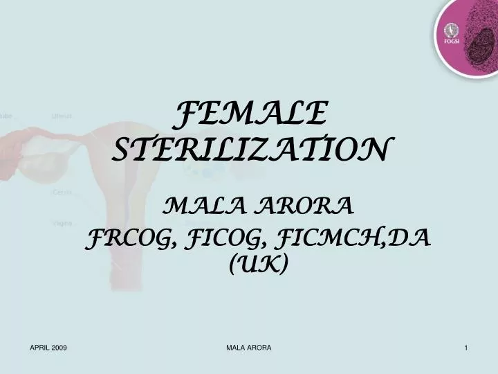 PPT FEMALE STERILIZATION PowerPoint Presentation, free download ID