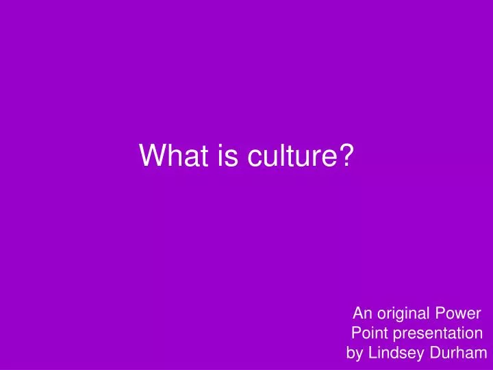 what is culture n.