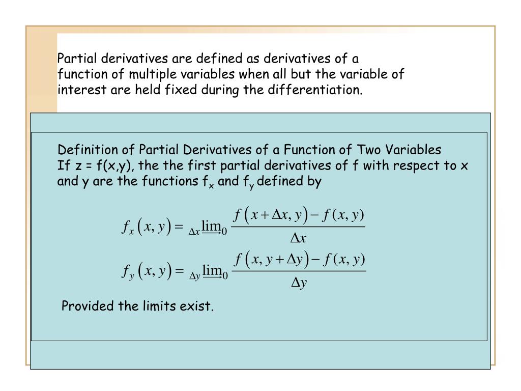 PPT - Partial Derivatives PowerPoint Presentation, free download - ID ...