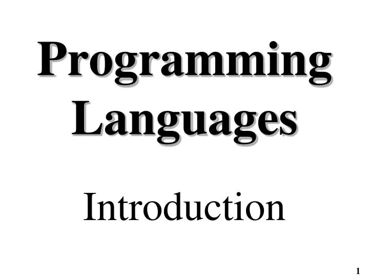 PPT - Programming Languages PowerPoint Presentation, free download - ID ...
