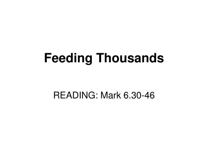 feeding thousands n.