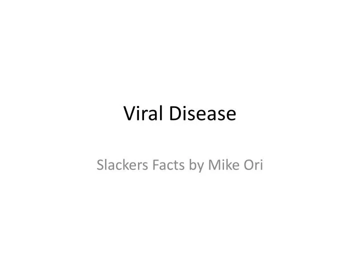 viral disease n.