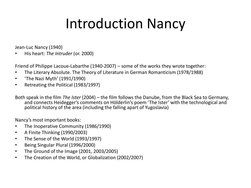 PPT - Lyotard and Nancy on religion and difference PowerPoint Presentation  - ID:1712989