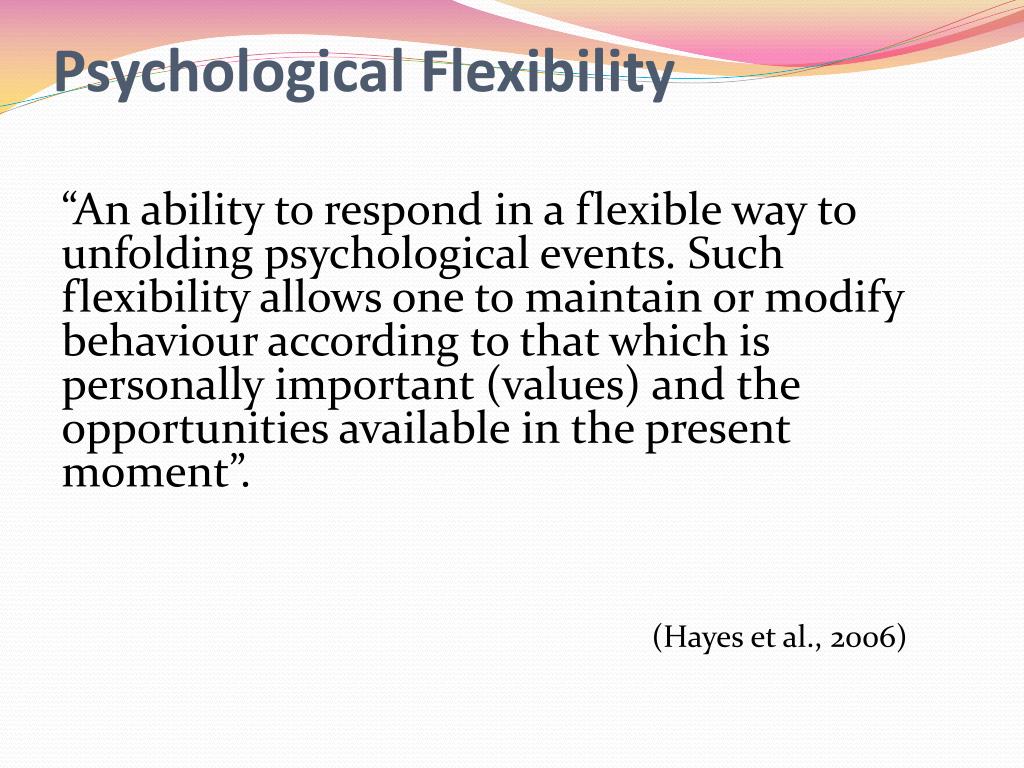 PPT - Schema Modes And Psychological Flexibility Processes: An Approach ...