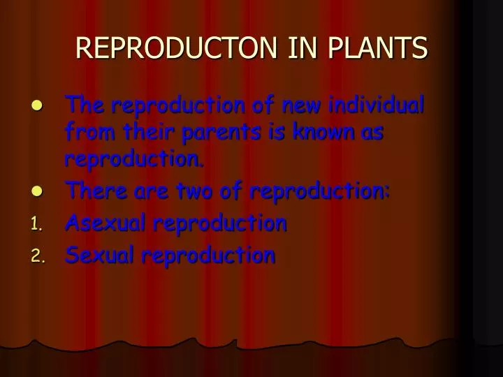 reproducton in plants n.