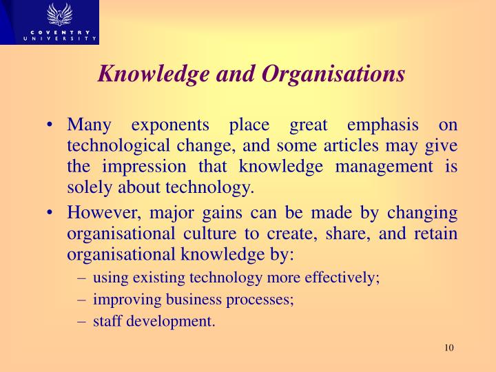 Impression on Knowledge of Technology Impression on Knowledge of Technology