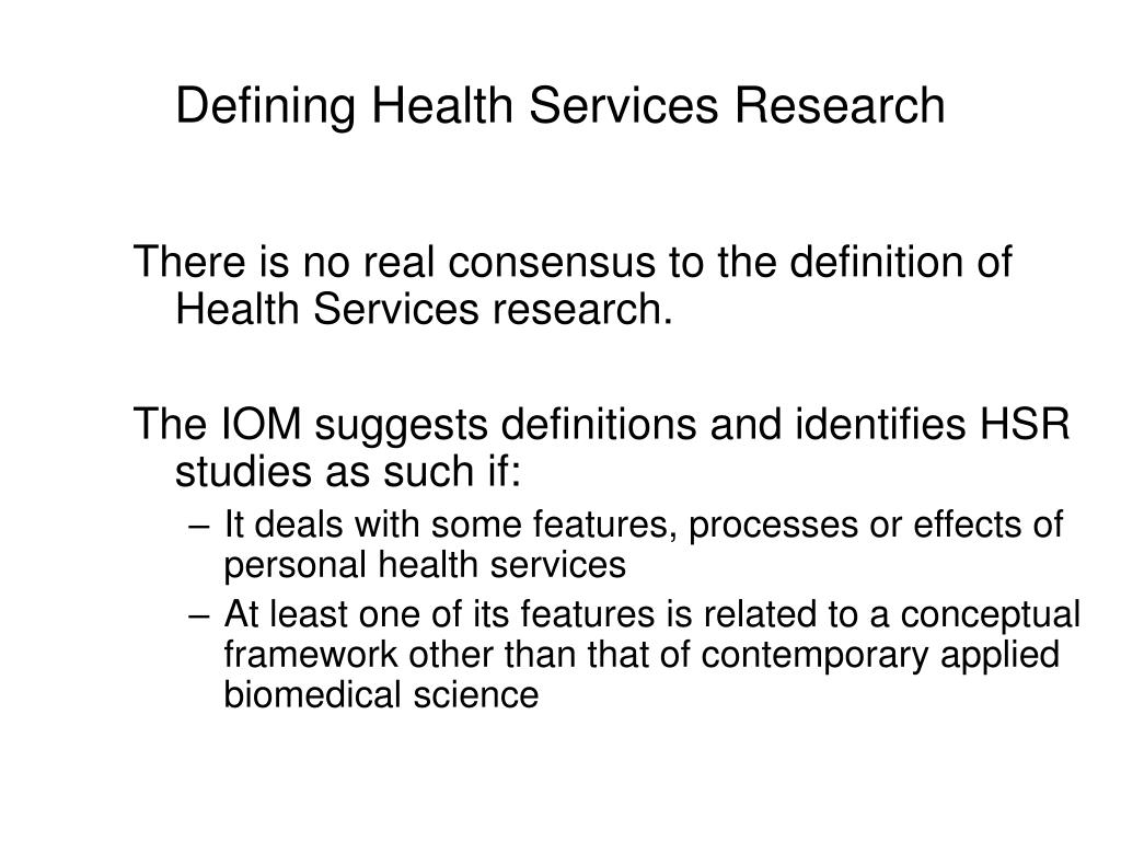 health services research definition