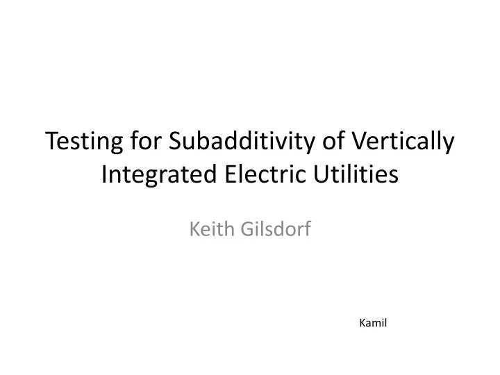 vertically integrated power utility