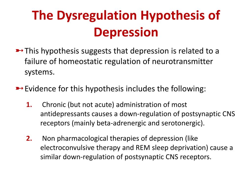 definition of dysregulation hypothesis