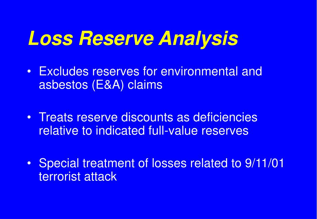 PPT - ISO Study of Industry Loss and Loss Adjustment Expense Reserve s ...