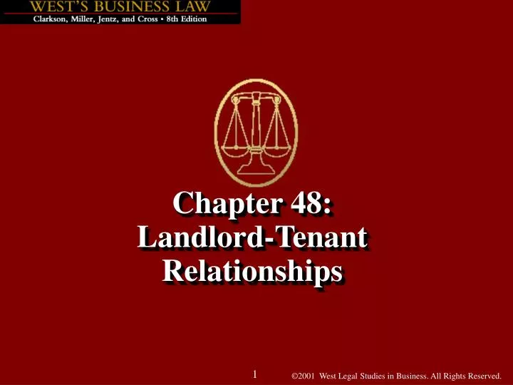 PPT Chapter 48 LandlordTenant Relationships PowerPoint Presentation