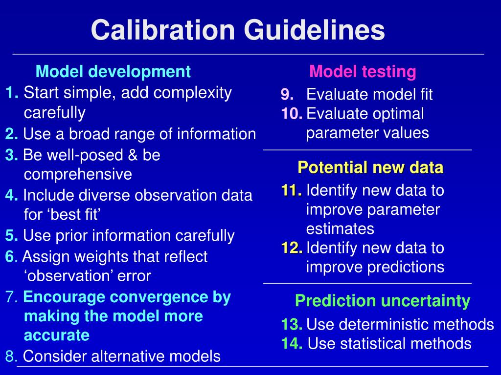 PPT Calibration Guidelines PowerPoint Presentation, free download