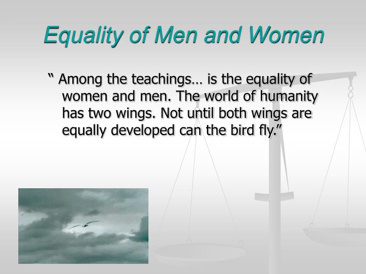 an analysis of the equality of men and women today In one us study, 93% of deaths on the job involved men, with a death rate approximately 11 times higher than women prison men receive 65% longer prison sentences for the same crime as a women benatar benatar identified multiple areas in which men are currently disadvantaged today. an analysis of the equality of men and women today In one us study, 93% of deaths on the job involved men, with a death rate approximately 11 times higher than women prison men receive 65% longer prison sentences for the same crime as a women benatar benatar identified multiple areas in which men are currently disadvantaged today.