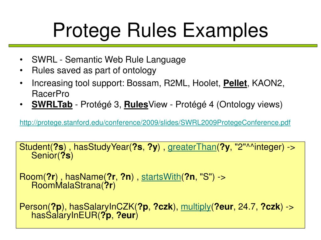 what does semantic rules examples