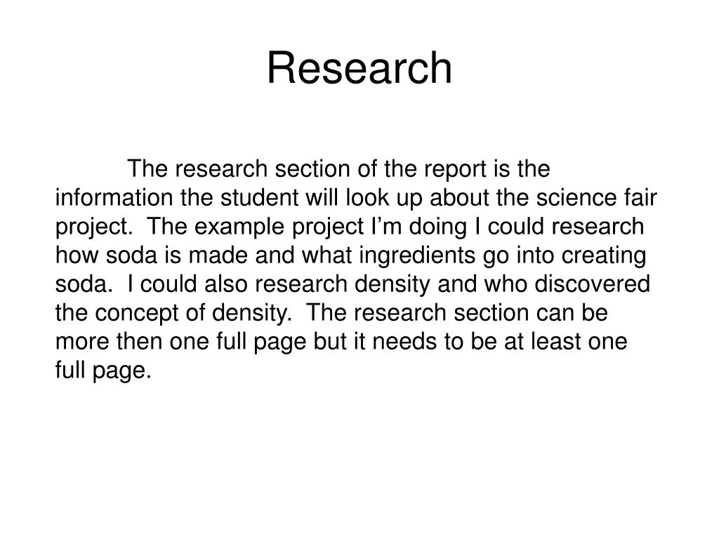 how do you do a science fair research paper