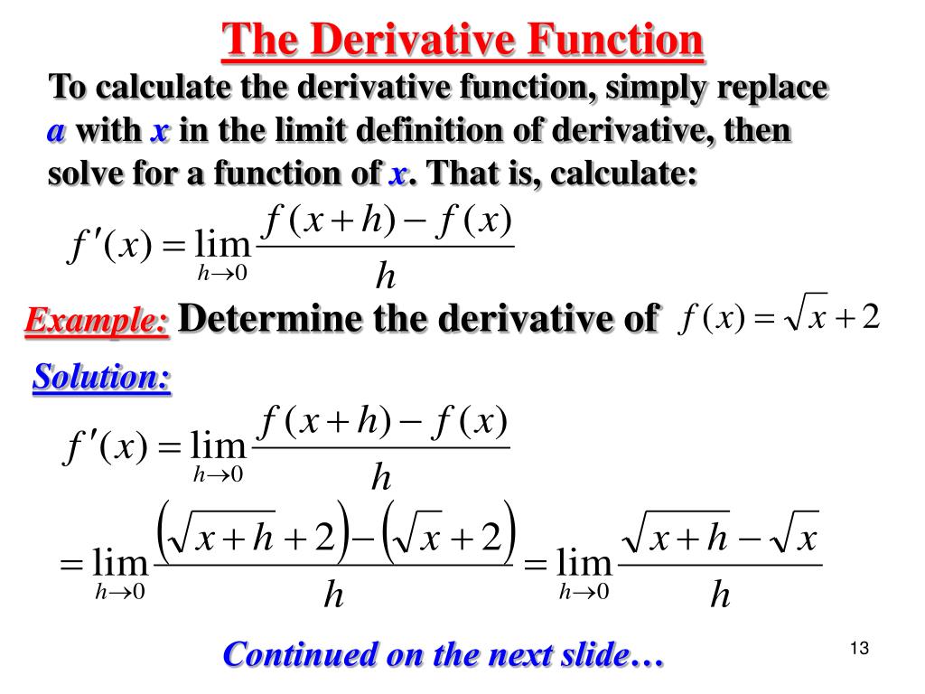 PPT - Limits, Continuity and the Derivative PowerPoint Presentation ...