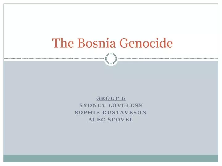 the bosnia genocide n.