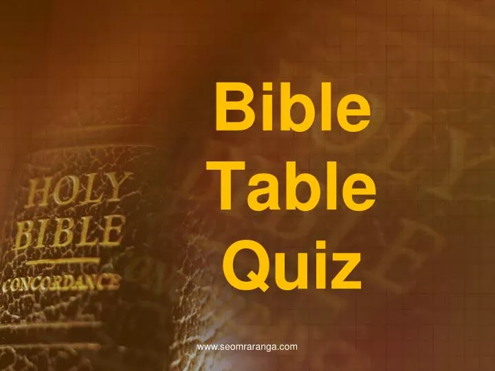 bible table quiz n.