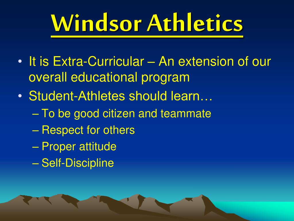PPT to Windsor Athletics 101 Mr. Naucke 636.464.4429