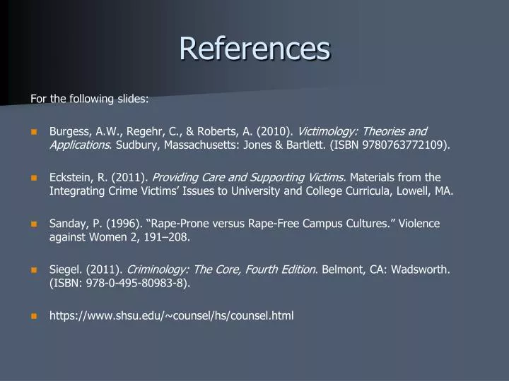 PPT - References PowerPoint Presentation, free download - ID:1718181