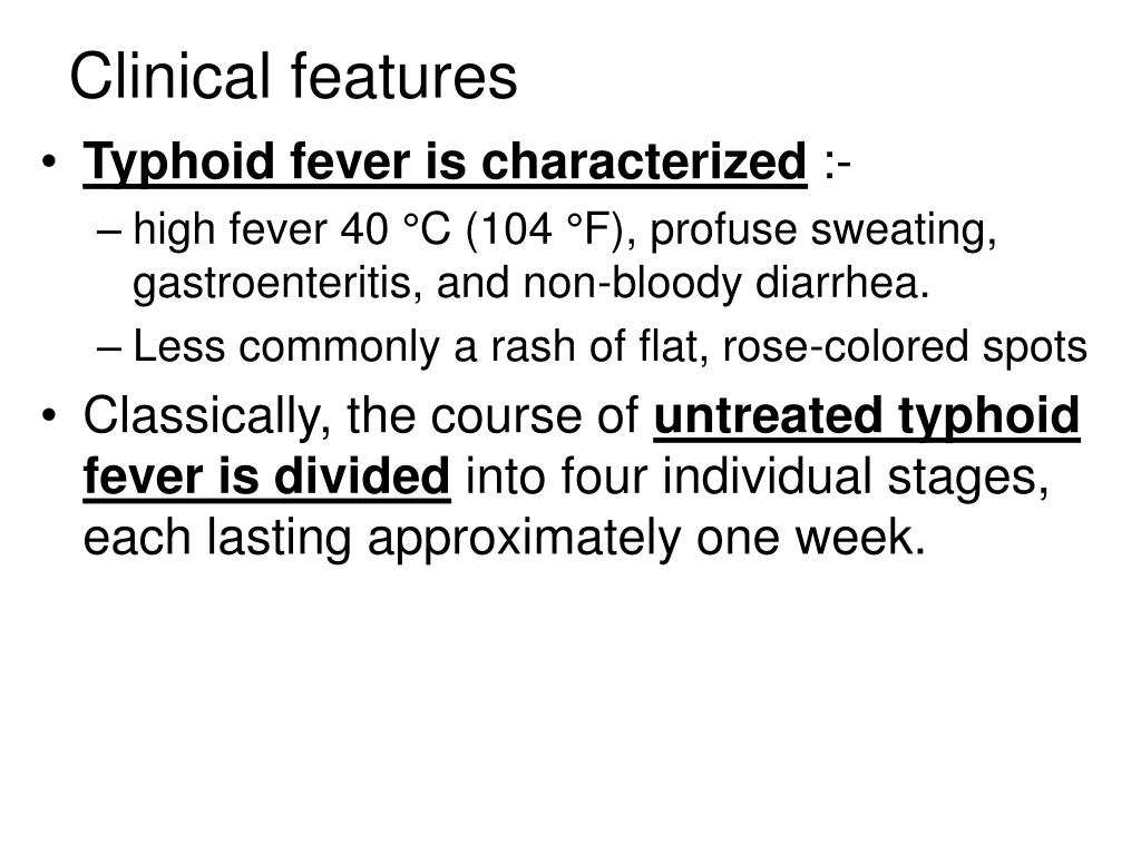 PPT - Enteric fever ( Typhoid and paratyphoid fever ) Is a clinical ...