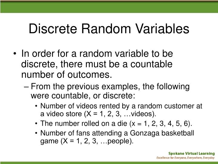 what is the meaning of discrete random variable