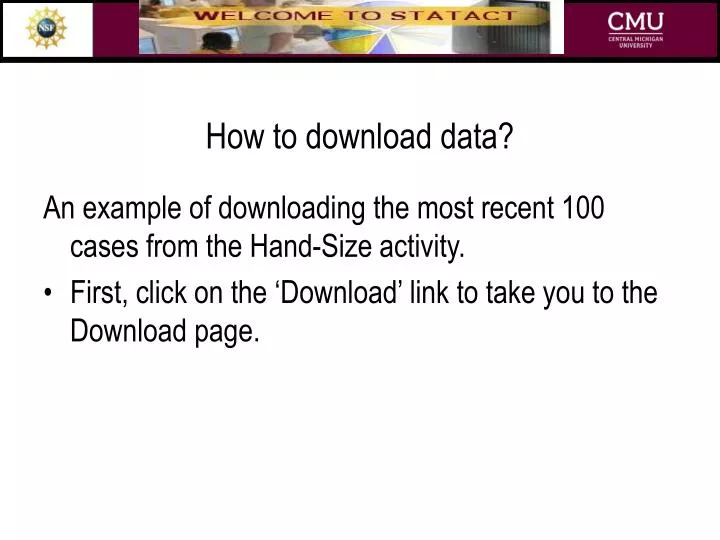 how to download data n.