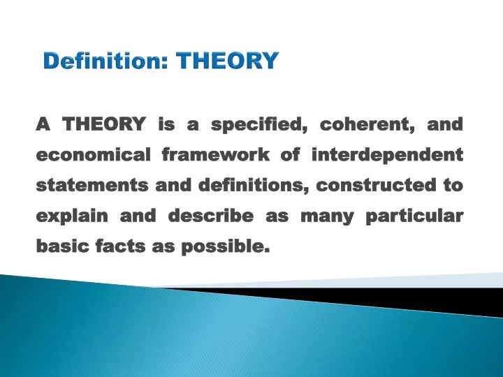 PPT - Definition: THEORY PowerPoint Presentation, free download - ID ...