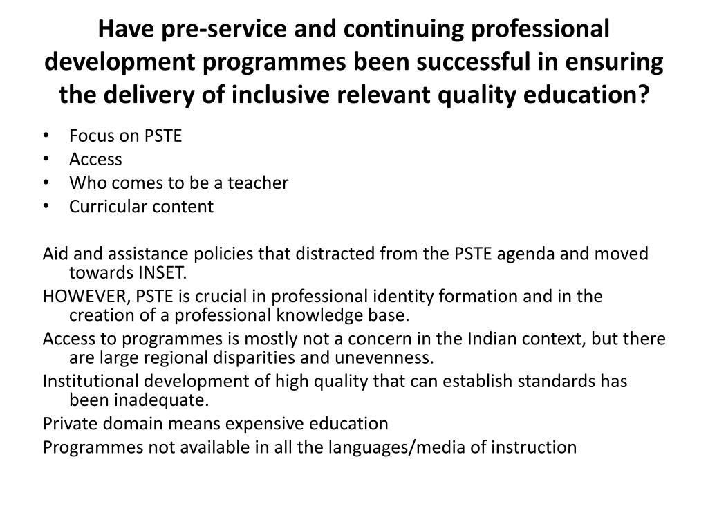 PPT - E-9 meeting on Teacher Development for Inclusive Relevant Quality ...