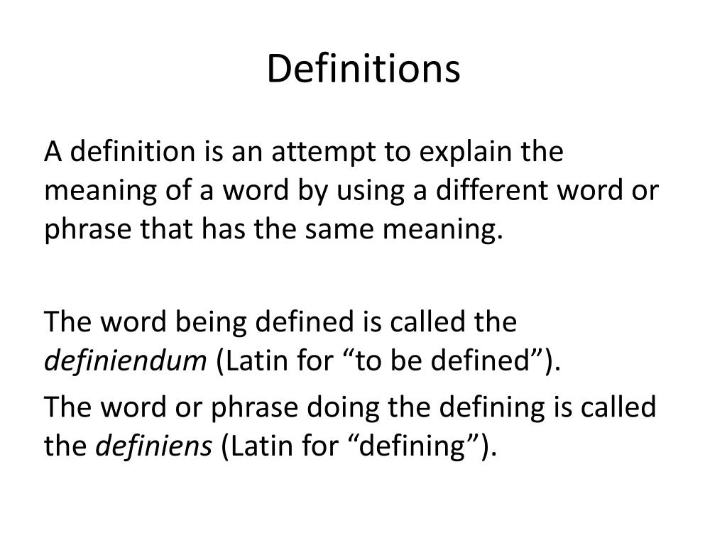 PPT - Definitions and Arguments PowerPoint Presentation, free download ...