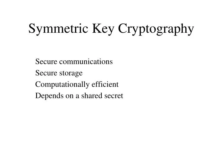 PPT Symmetric Key Cryptography PowerPoint Presentation, free download ID1720093