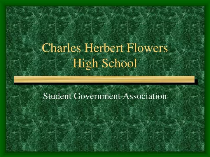 PPT Charles Herbert Flowers High School PowerPoint Presentation, free