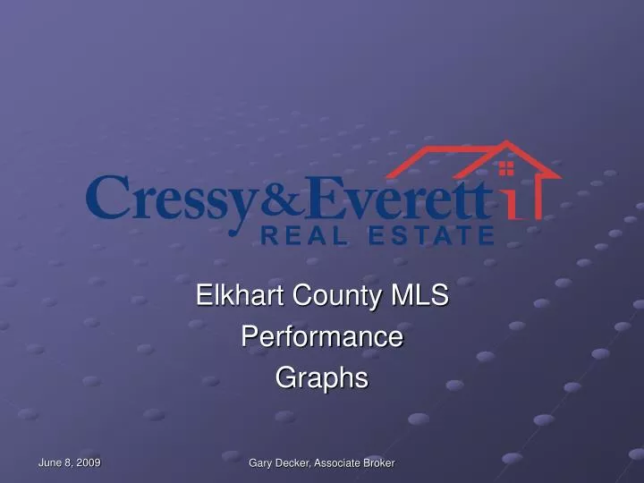 PPT Elkhart County MLS Performance Graphs PowerPoint Presentation