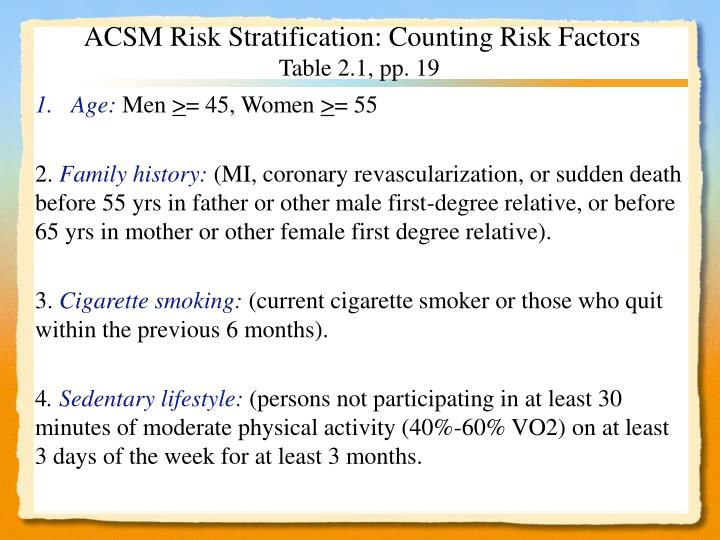 ppt chapter 2 3 health appraisal pre assessment screening risk