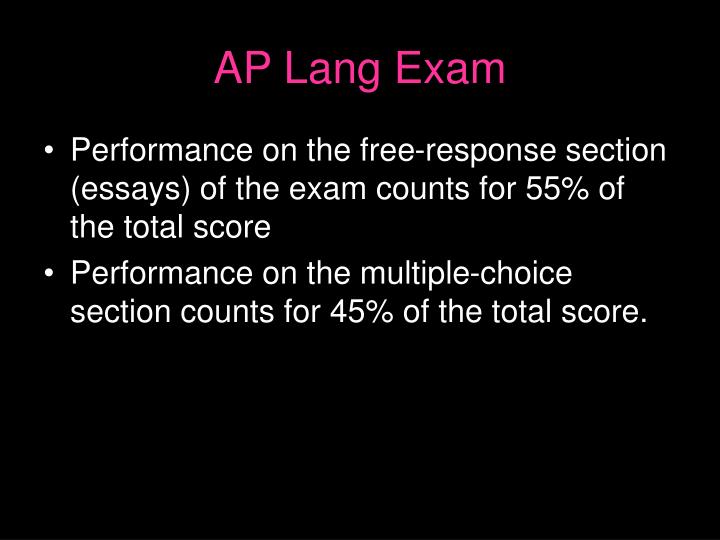 PPT AP Language and Composition Exam PowerPoint Presentation ID1721565