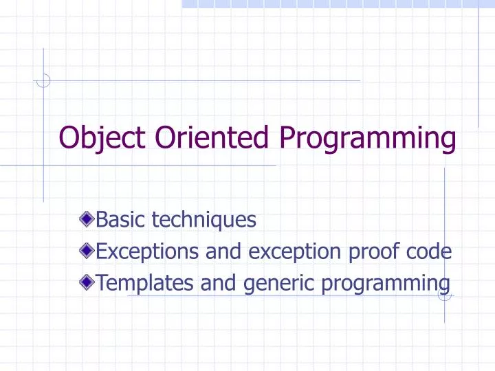 PPT - Object Oriented Programming PowerPoint Presentation, free ...