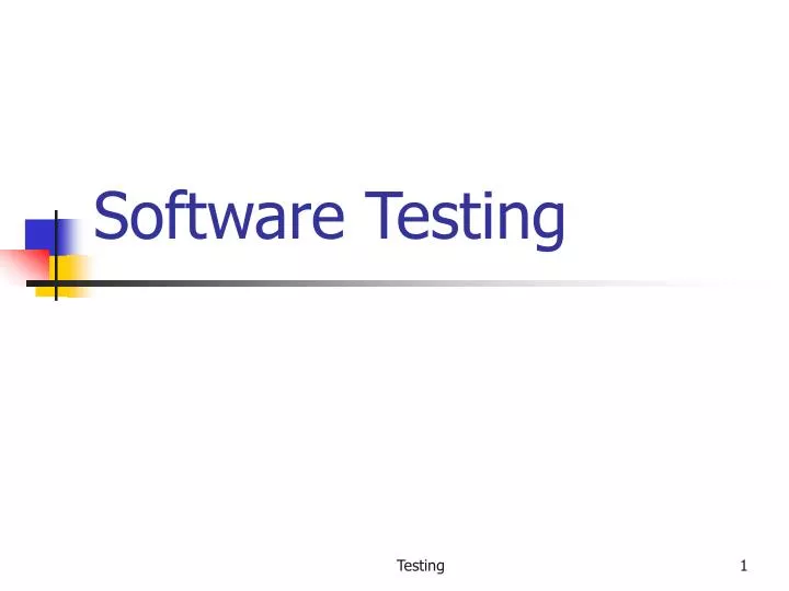 software testing n.