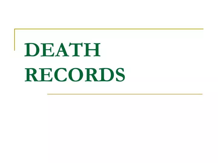 death records n.
