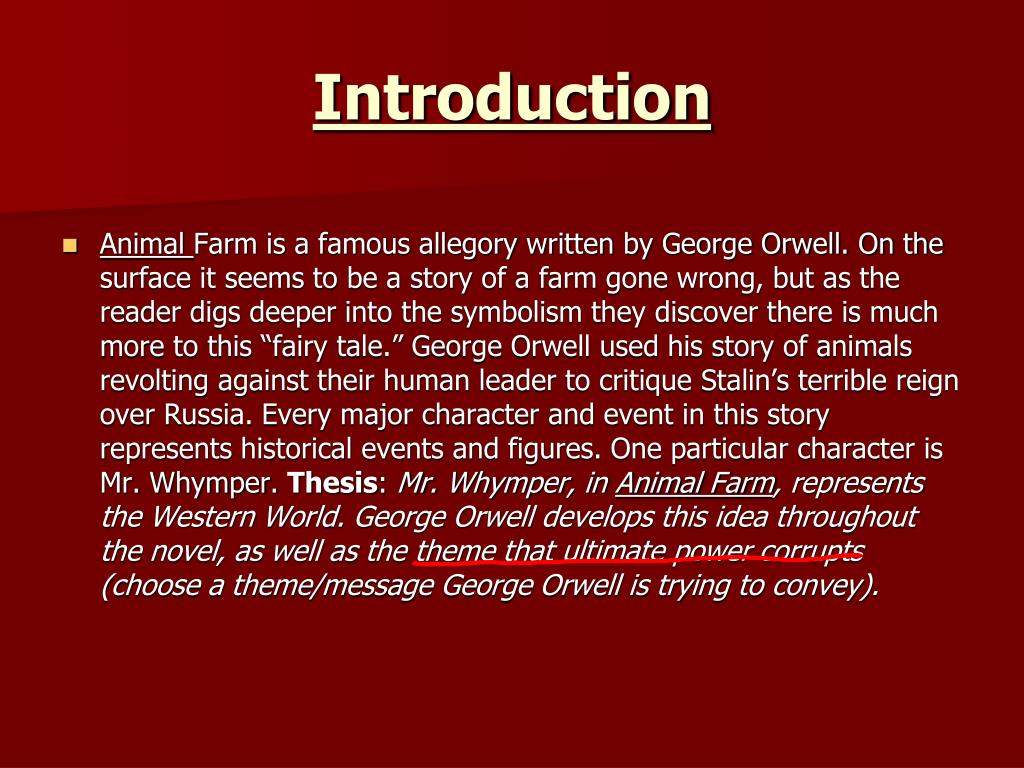 PPT - Animal Farm Character Analysis Essay PowerPoint Presentation, free  download - ID:1722775