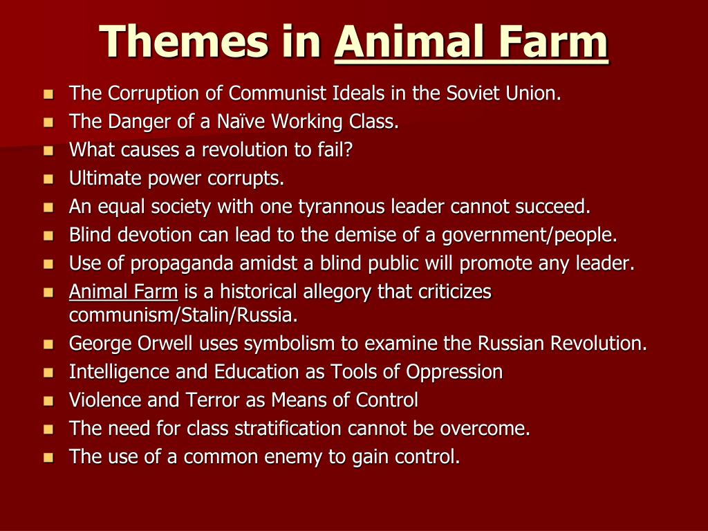 what is the main theme of animal farm essay