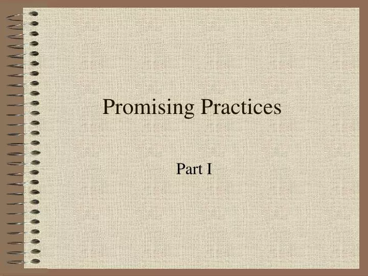 promising practices n.